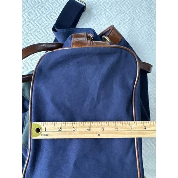 VTG Polo Ralph Lauren Duffle Bag Blue Green Canvas Overnight Carryon Travel Bag - Picture 9 of 10
